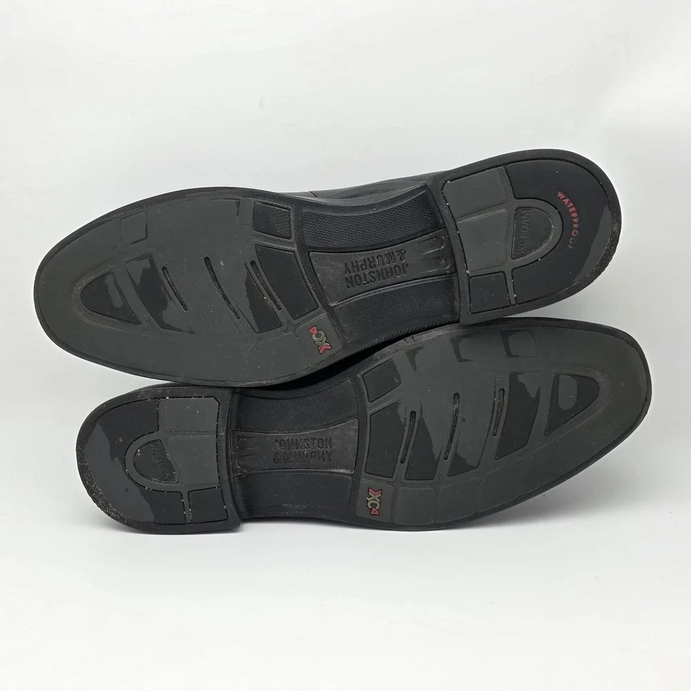 Johnston & Murphy Penny Loafer Men 11.5 Dual Width Black Waterproof Leather Shoe
